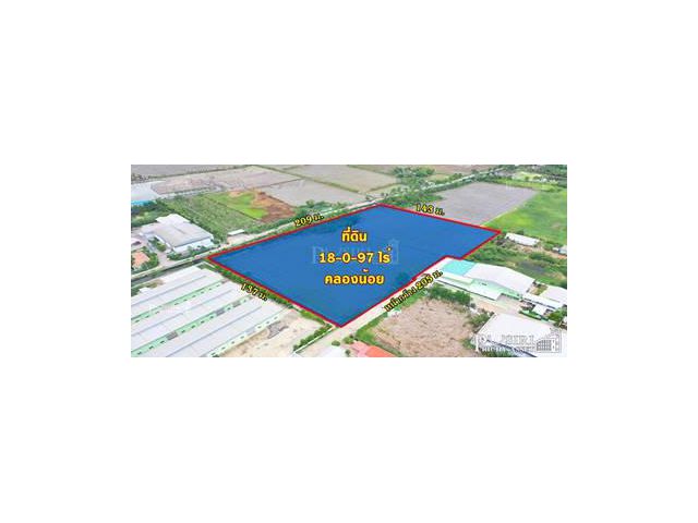 ขายที่สวย 18 ไร่ ถนนกว้าง เข้า-ออกสะดวก เงียบสงบ เป็นส่วนตัว ย่านคลองน้อย ถ.เศรษฐกิจ - KK3678S