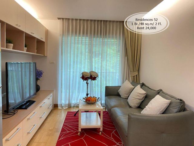 เช่า- Residences 52/ 1 นอน/48 ตรม./ชั้น 2 /ใกล้ BTS อ่อนนุช เช่า 24,000