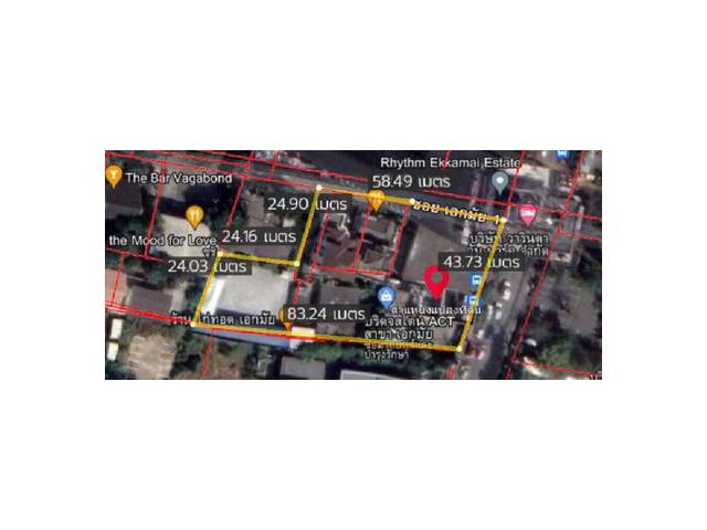 ขายที่ดิน 2-0-13 ไร่ ติดถนนสุขุมวิท 63  975.6ล้าน