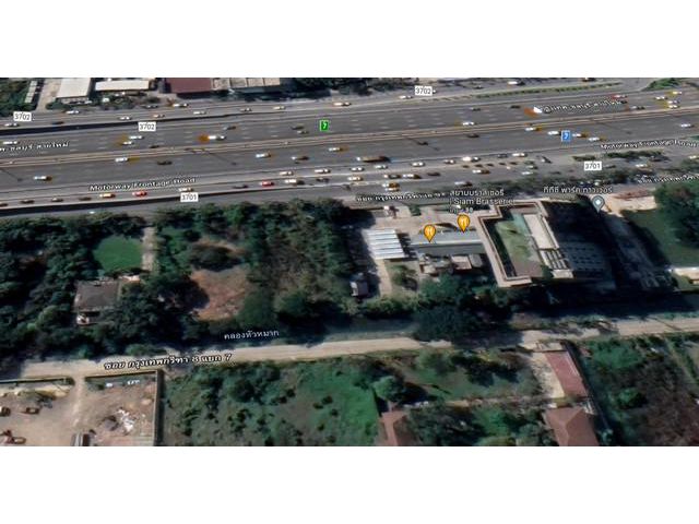 ให้เช่าที่ดิน เนื้อที่ 1ไร่  ริมถนนกรุงเทพกรีฑา​