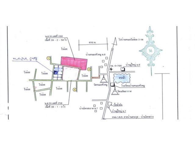 ขายที่ดินด่วนครับ ติดถนนสาธารณะประโยชน์เนื้อที่ 39 ไร่ 2 งาน 50 ตารางวา