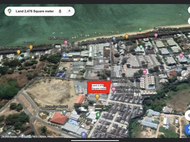 PK430ขายที่ดิน ติดทะเล หาดราไวย์ จ.ภูเก็ต  เนื้อที่ 1-0-200 ตรว. ขายเหมาราคาพิเศษ 69 ล้าน