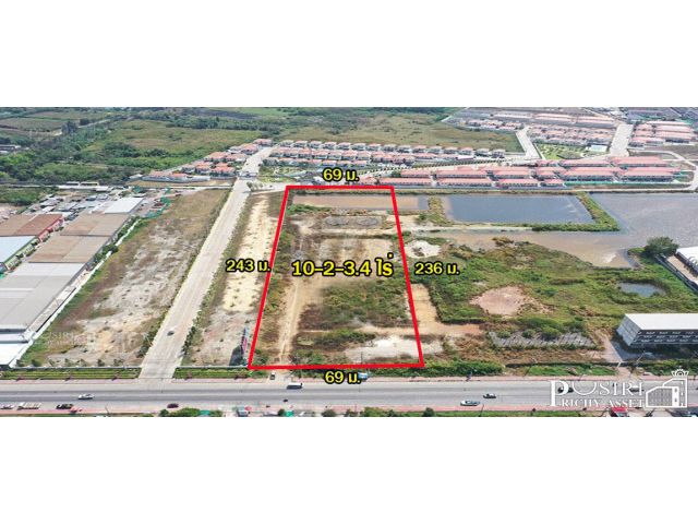 ที่สร้างโรงงาน 10.5 ไร่ ติด ถ. บางปลา สร้างได้กว่า 10,000 ตร.ม. รถทุกประเภทเดินทางสะดวก เพียง 1 กม. ถ. เศรษฐกิจ1 KK1813S