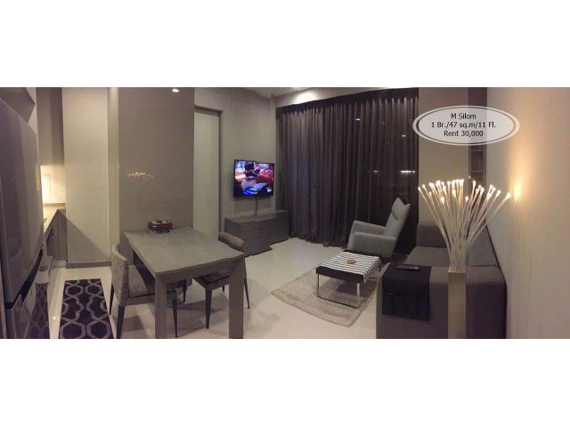 เช่า- M Silom / 1 นอน /47 ตรม./ชั้น 11 /ใกล้ BTS ช่องนนทรี เช่า 30,000