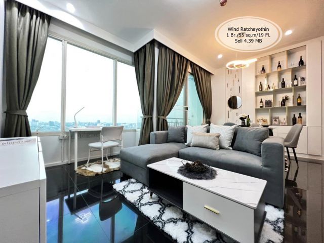 ขาย- Wind รัชโยธิน /1 ห้องนอน/ 55 ตร.ม. /ชั้น  19 ใกล้ BTS รัชโยธิน /ขาย 4.39 ล้าน