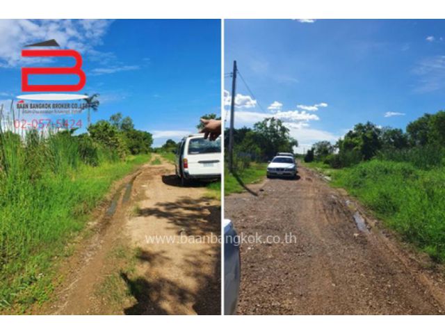 ที่ดินเปล่า ถมแล้ว เลียบคลองหก เนื้อที่ 3-2-68 ไร่ ถนนกาญจนาภิเษก อ.คลองหลวง จ.ปทุมธานี