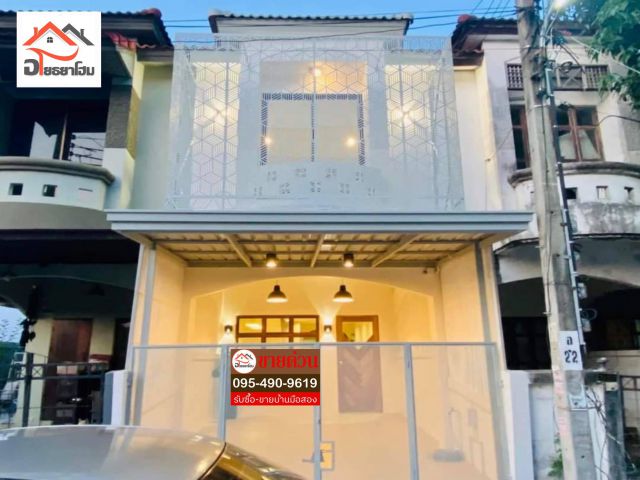 ทาวน์เฮ้าส์  2 ชั้น พื้นที่ 16 ตร.ว.  บ้านสวยสไตช์มินิมอล ผ่อนราคาเบาๆ #หมู่บ้านนันทิชา1 #บางบัวทอง