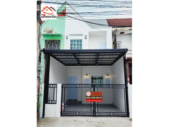 ทาวน์เฮ้าส์  2 ชั้น พื้นที่ 17 ตร.ว.  ตกแต่งสวย ทำเลดีติดรถไฟฟ้า  #หมู่บ้านรัตนาวดี #ทำเลดี MRT คลองบางไผ่