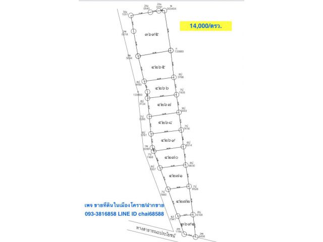 @@ขายที่ดินแปลงเล็ก ในเมืองโคราช เนื้อที่ 100ตรว.- 400ตรว.@@