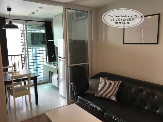 เช่า- The Base Sukhumvit 77/1 ห้องนอน/ 30 ตร.ม. /ชั้น 29 ใกล้ BTS อ่อนนุช เช่า 13,000