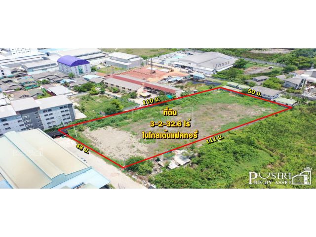 ที่สวยเทพ 3.5 ไร่ พื้นที่สีม่วง สร้างโรงงานได้ทุกประเภท ถมพร้อมใช้ พร้อมรั้ว 50% เทรลเลอร์สบาย ใกล้ ถ.เอกชัย และ พระราม
