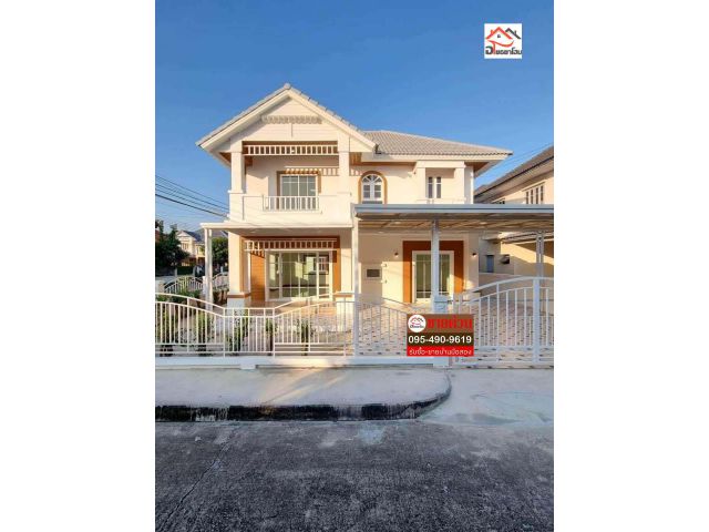บ้านเดี่ยว 2 ชั้น พื้นที่ 53 ตรว.  ตกแต่งสวยพร้อมอยู่ ติดถนนบางกรวย-ไทรน้อย #หมู่บ้านจิรกานต์ 1 ถนนเมน(หลังมุม)