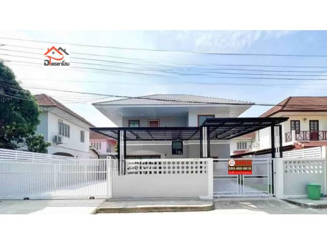 บ้านเดี่ยว 2 ชั้น พื้นที่ 56 ตร.ว. บ้านเดี่ยวพื้นที่เยอะ 4 ห้องนอน, ทำเลบ้านกล้วยไทรน้อย #หมู่บ้านบัวทอง4