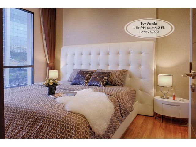 เช่า- Ivy Ampio / 1 ห้องนอน/ 44 ตรม. /ชั้น 12 /ใกล้ MRT ศูนย์วัฒนธรรม เช่า 25,000