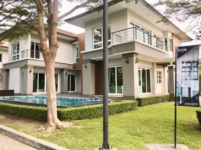 สาย2 ปิ่นเกล้า หลังมุม3 นอน 4น้ำ 4จอดรถ 120ตรว.