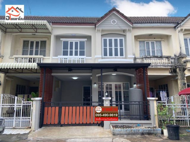 ทาวน์เฮ้าส์ 2 ชั้น พื้นที่ 21 ตร.ว. ตกแต่งสวยพร้อมอยู่ ทำเลดี #หมู่บ้านบุศรินทร์  #บ้านกล้วย