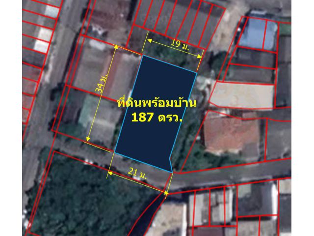 ขายที่ดินพร้อมบ้าน 2 ชั้น 187 ตรว. (ต.ช้างเผือก อ.เมืองเชียงใหม่ จ.เชียงใหม่)