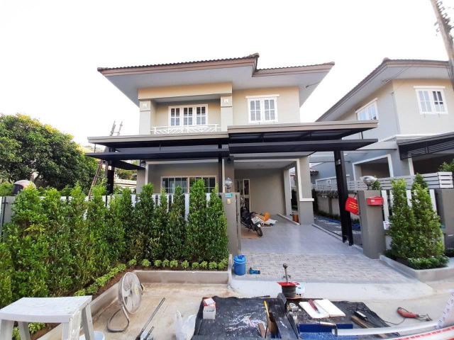 บ้านแฝด 2 ชั้นหลังมุมในสไตล์บ้านเดี่ยว #หมู่บ้านบุรีรมย์ ต้นโครงการ แต่งสวย พร้อมอยู่ บ้านหันหน้าทางทิศเหนือ