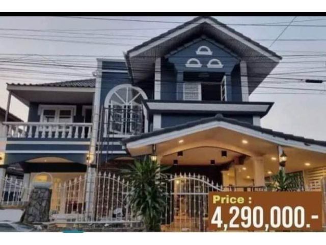 บ้านเดี่ยว 2 ชั้น 55ตรว. ขาย 4.29ล้าน ต.หนองปรือ อ.บางละมุง จ.ชลบุรี