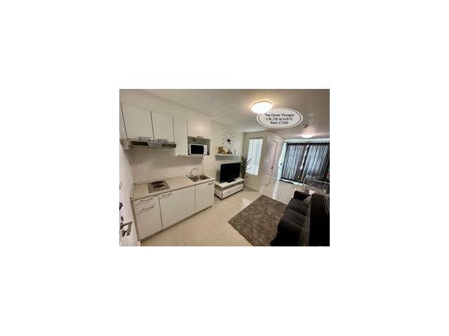 เช่า- The Clover Thonglor /1 ห้องนอน/ 39 ตร.ม /ชั้น 8 /ใกล้ BTS ทองหล่อ เช่า 17,000