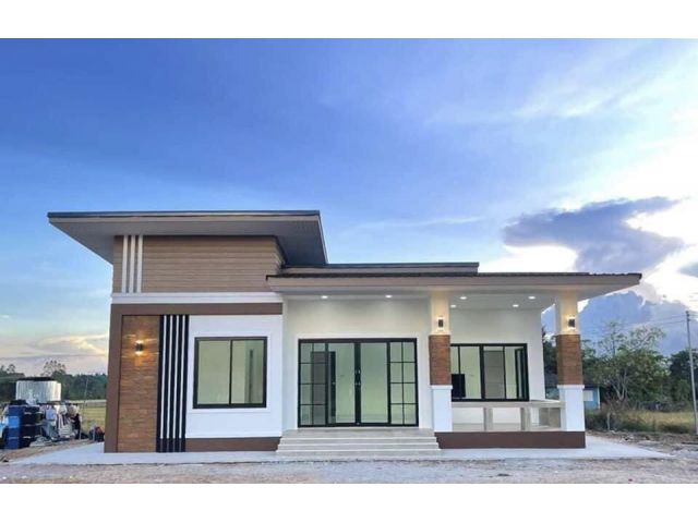 ขายบ้านเดี่ยว 3 ห้องนอน 2 ห้องน้ำ 4 ที่จอดรถ ที่ดิน 100 ตารางวา ใกล้สนามบินสุวรรณภูมิ เข้ามอเตอร์เวย์ได้ รถไฟฟ้า ใกล้ถนน