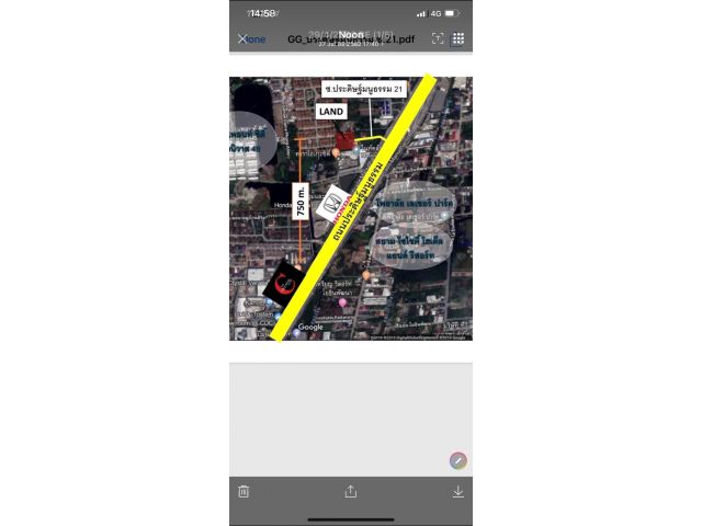 ขายที่ดิน ซอยประดิษฐ์มนูธรรม 21 ขนาด 2-1-16ไร่ ทางเข้าห้องถนน 750 ม.140,000 บาท/ตร.ว (s03-1169)