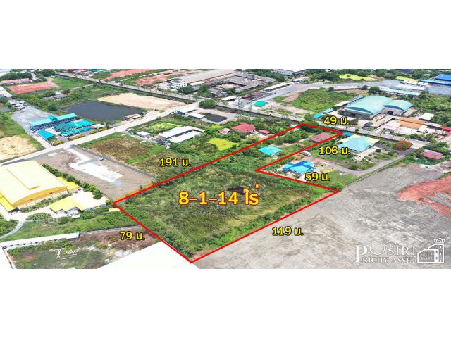 สร้างโรงงานได้กว่า 6,500 ตร.ม.ที่ดิน 8 ไร่เศษ ติดคลอง เดินทางสะดวก เพียง 1.3 กม. ถ. เอกชัย และ 2.3 กม. ถ.พระราม 2 kk5087