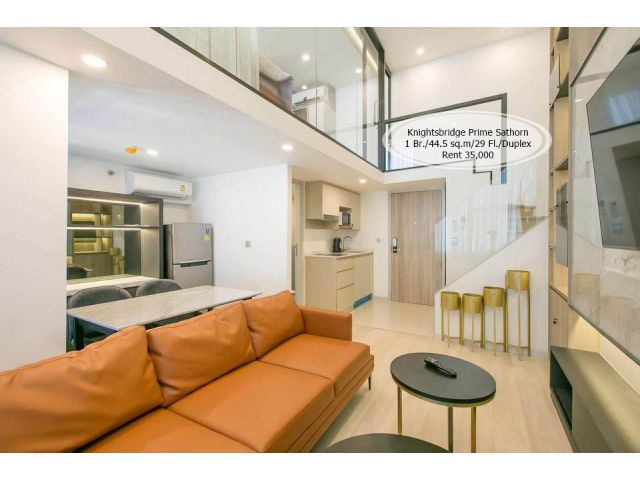 เช่า- Knightsbridge prime Sathorn / 1 นอน (Duplex) /44.5 ตรม./ชั้น 29 /ใกล้ BTS ช่องนนทรี เช่า 35,000