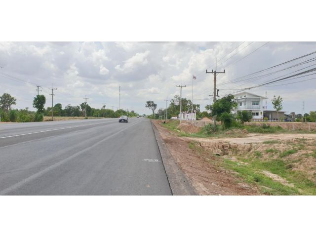 PK522ที่ดินทำเลทองอำเภอเมืองสรวงร้อยเอ็ดที่ดินทำเลทองติดถนน4เลนโฉนดถมแล้ว ริมถนนสาย215 ร้อยเอ็ด-สุวรรณภูมิ