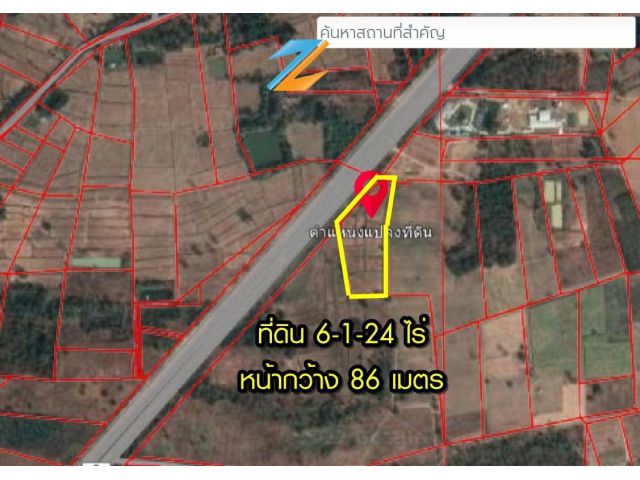 ขายที่ดิน 6-1-24 ไร่ ติดถนน 201 ชัยภูมิ-แก้งคร้อ