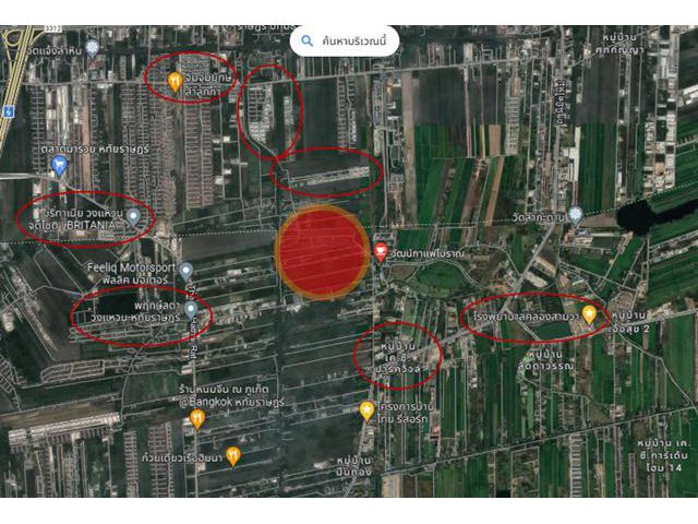 ถ.เข้าออก 3สาย 85 ไร่  นิมิตรใหม่ ขายที่ดินถูกมาก