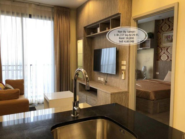 ขาย&เช่า- Nye By Sansiri /1 ห้องนอน/ 37 ตร.ม. /ชั้น 29 ใกล้ BTS วงเวียนใหญ่ ขาย 4.89 ล้าน/เช่า 18,000