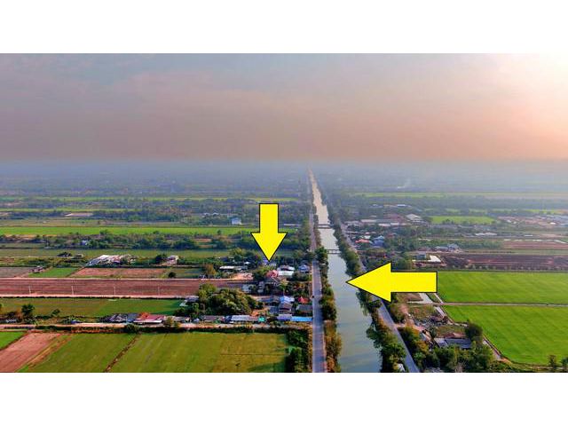 ขายที่ดินคลอง 12 หนองเสือ ติดถนนเรียบคลอง