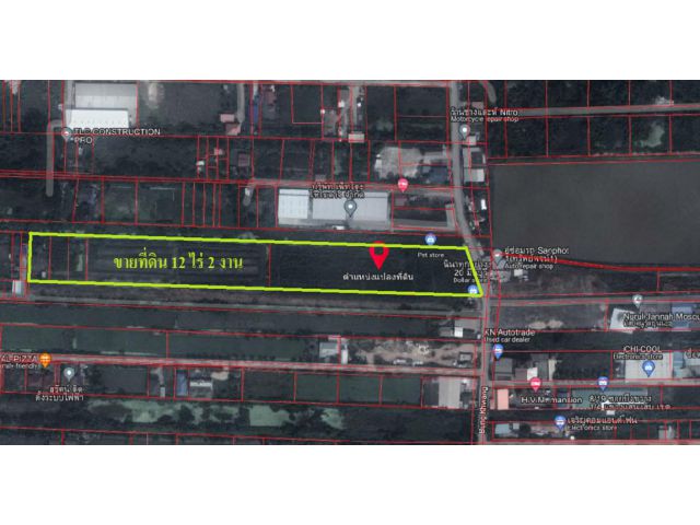 ขายที่ดิน 12 ไร่ 2 งาน ถนนบึงขวาง แขวงแสนแสบ เขตมีนบุรี กรุงเทพมหานคร