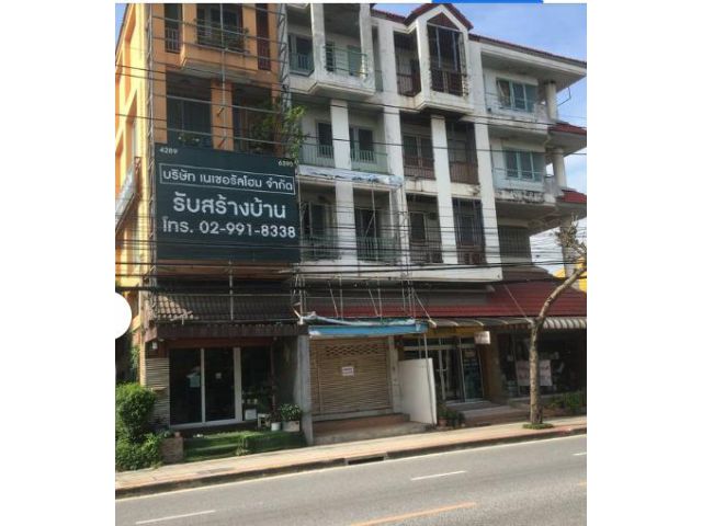 ให้เช่าและขายอาคาร4.5ชั้นติดถนนสายไหม56
