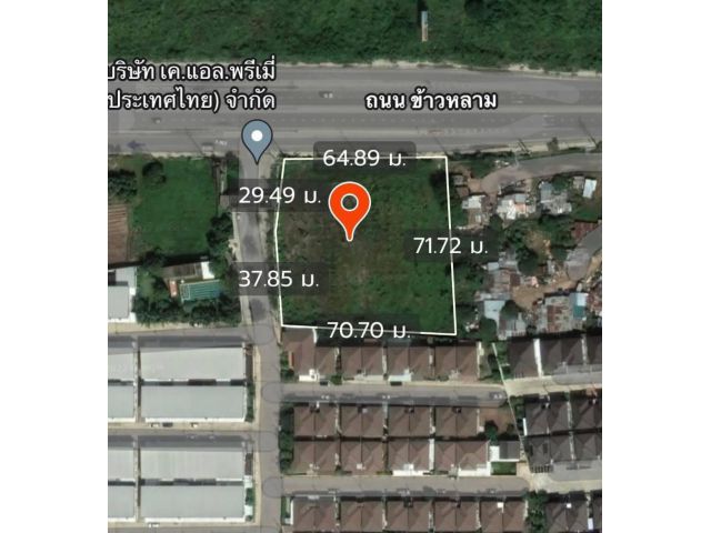 ที่ดินติดถนนข้าวหลาม 2-3-96ไร่ ไร่ละ 18ล้าน ต.ห้วยกะปิ อ. เมือง จ. ชลบุรี