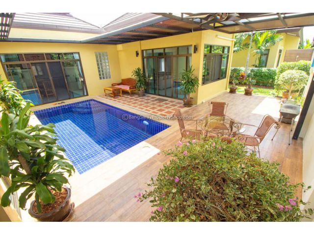 HS290 - ขายบ้าน Pool Villa หลังมุม ฝั่งทะเลบางเสร่ พร้อมอยู่