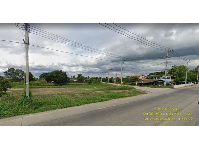 ขายที่ดิน124ไร่ พื้นที่สีเหลือง หน้ากว้าง 203ม. ถนนทางหลวงชนบท นบ.5027  ตำบล ทวีวัฒนา อำเภอไทรน้อย นนทบุรี