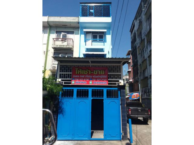 ตึกแถวให้เช่า ห้องหัวมุม 1 ห้อง สภาพสวย พร้อมอยู่ ตกแต่งเรียบร้อย อาคารแข็งแรงมาก ซ.เอกชัย20/1 ใกล้ตลาดวัดไทร ราคาถูก