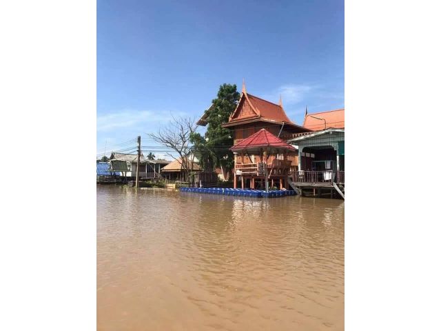 ขายที่ดินริมน้ำ ปทุมธานี ที่ดินติดแม่น้ำเจ้าพระยา เมืองปทุม พร้อมบ้านทรงไทยโบราณไม้สักทอง ใกล้เส้น 306, 346 ใกล้ทางด่วนอ