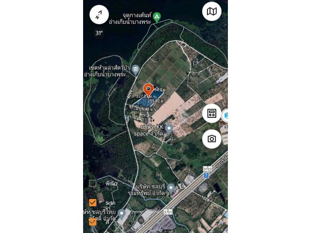 ที่ดินใกล้อ่างเก็บน้ำบางพระ 21-2-85ไร่ ไร่ละ 2.7ล้าน ต.บางพระ อ.ศรีราชา จ.ชลบุรี