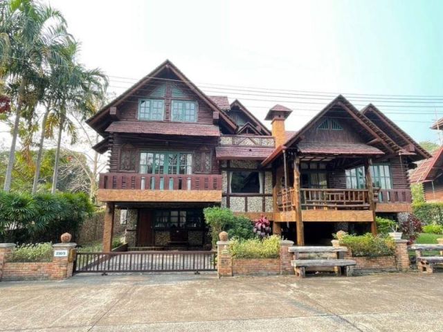 บ้านเช่าเชียงใหม่ ใกล้ มช. บ้านสวยสไตล์ล้านนา บรรยากาศแบบรีสอร์ท ราคาเช่า 45,000 บาท/เดือน