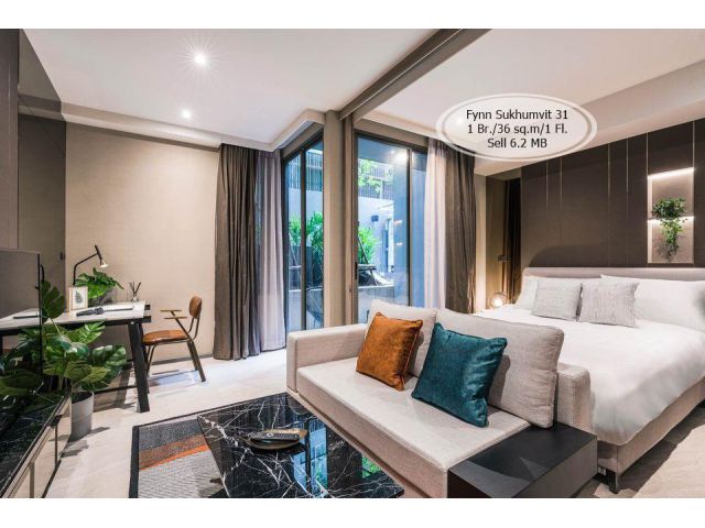 ขาย- Fynn Sukhumvit 31 / 1 ห้องนอน / 36 ตรม. /ชั้น 1 / ใกล้ BTS พร้อมพงษ์ /ขาย 6.2 ล้าน