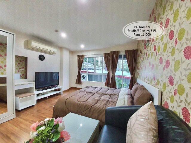 เช่า- PG Rama 9(โครงการ 2)/ Studio /ชั้น 3 / 30 ตร.ม/ ใกล้ MRT พระราม 9 เช่า 11,000