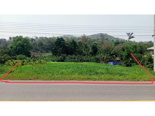 #ขายที่ดินแม่แตง หลังติดแม่น้ำฮาว หน้าติดถนนหลวง เนื้อที่ 1-3-22 ไร่ ยกแปลง 3.5ล้าน หน้ากว้างติดถนน 38 ม. ลึก 86 ม.