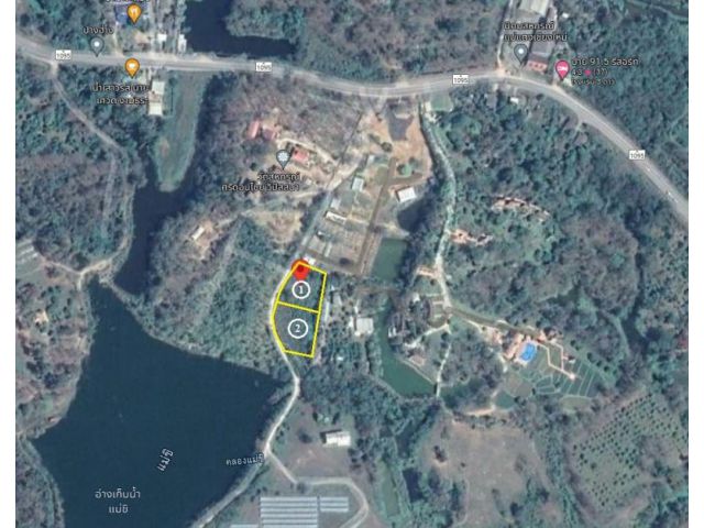 #ขายที่ดินแม่แตง ใกล้ถนนหลวง(1095)เส้นขึ้นปาย มี 2 แปลงติดกัน วาละ 4,200 #ใกล้นิคมสหกรณ์แม่แตง