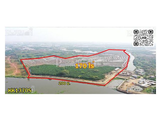 ขายนางงาม 170ไร่ ติดแม่น้ำท่าจีน 200เมตร กำไร 350 - 400 ล้าน มาพร้อมเขื่อน ที่ถมน้อยใกล้ ถ. พระราม 2 - KK1370S