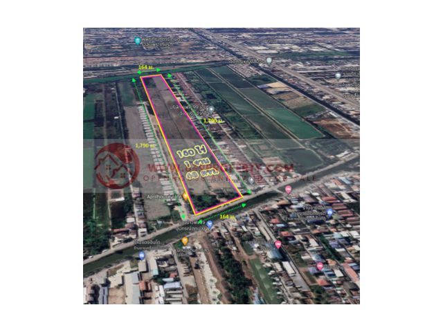ขายที่ดิน 150-1-68 ไร่ พื้นที่สีม่วงอ่อน ต.คลองหนึ่ง อ.คลองหลวง จ.ปทุมธานี