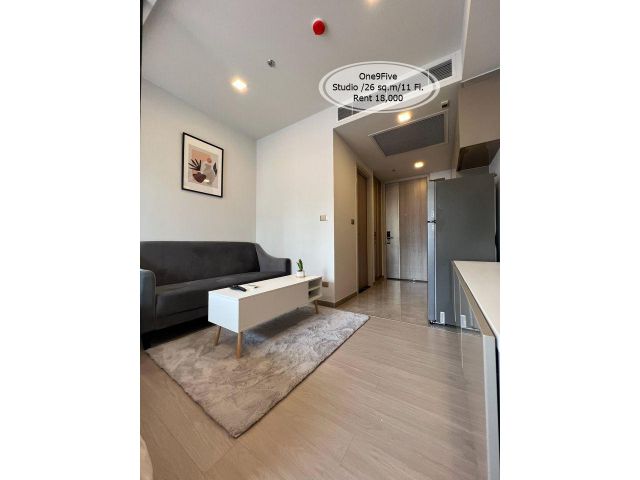 เช่า- One9Five /Studio/ 26 ตร.ม. /ชั้น 11 ใกล้ MRT พระราม 9 เช่า 18,000