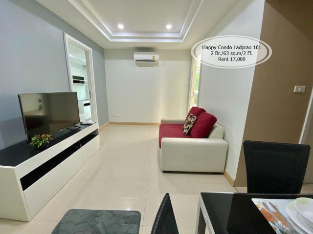 เช่า- Happy Condo Ladprao 101/ 2 ห้องนอน /63 ตรม./ชั้น 2 / เช่า 17,000